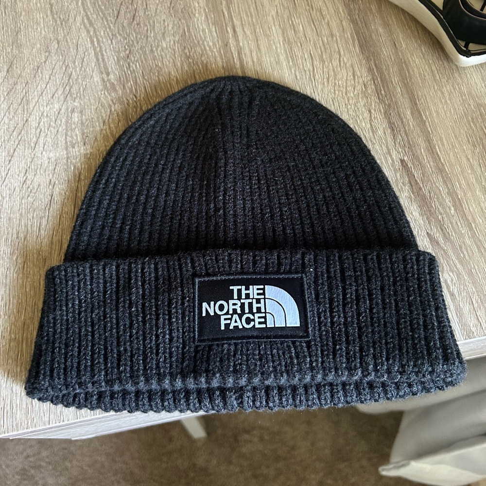 The North Face Dark Gray Ribbed Beanie